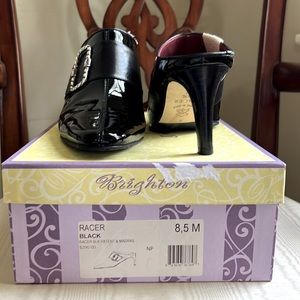 Brighton racer black patent leather & madras